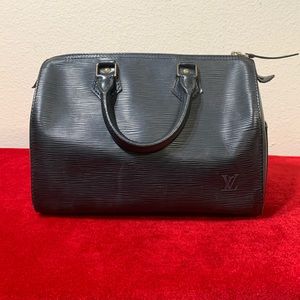 Authentic LOUIS VUITTON Speedy 25 Noir Epi